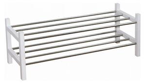 Pantofar BRESO, alb/argintiu, 100x30x37 cm
