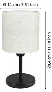 Eglo 32219 - Lampă de masă MONTETTO 1xE14/40W/230V crem/negru
