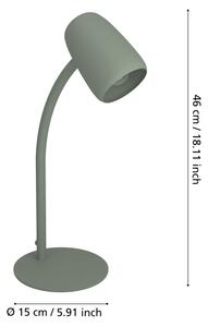 Eglo 901831 - Lampă de masă CARLO 1xE14/18W/230V verde