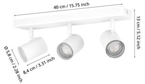 Eglo 901963 - Spot pentru baie CONSUMA 3xGU10/5W/230V IP44 alb