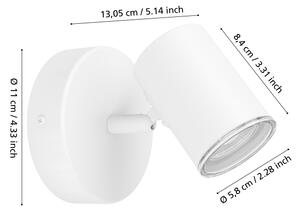 Eglo 901961 - Aplică spot de perete pentru baie CONSUMA, 1xGU10/5W/230V, IP44, alb