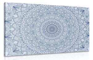 Tablou Mandala decorativă detaliată în culoarea albastră