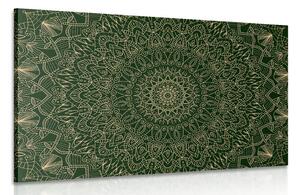 Tablou Mandala ornamentată detaliată în verde