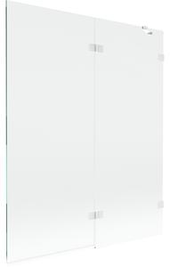 Mexen Lunar, paravan de baie cu 2 aripi dreapta 140 x 150 cm, sticlă transparentă, alb, 897-140-100-20-00-P