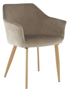 Scaun ODOVEL, grej/fag, stofa catifelata/metal, 56x63x82 cm