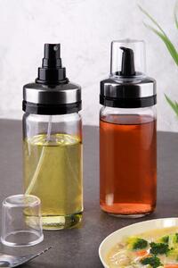 Set recipient spray pentru ulei LX - 15, 2 bucati, sticla 100%, 280 ml