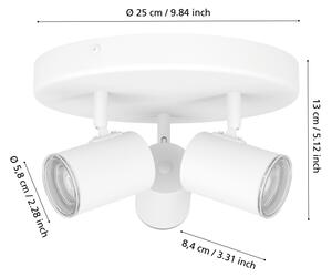 Eglo 901962 - Spot pentru baie CONSUMA, 3x GU10/5W/230V, IP44, alb