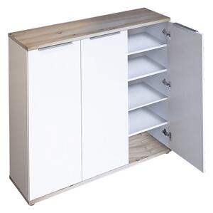 Pantofar MODINI TYP 2, stejar artisan/alb, DTD laminat/metal, 120x35x1