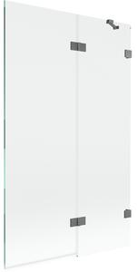 Mexen Lunar, paravan de cadă cu 2 aripi, dreapta, 110 x 150 cm, sticlă transparentă, grafit, 897-110-100-95-00-P