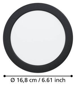 Eglo 901388 - Corp de iluminat LED încastrat FUEVA LED/10,5W/230V diam. 16,8 cm negru