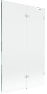 Mexen Lunar, paravan de baie cu 2 aripi dreapta 110 x 150 cm, sticlă transparentă, alb, 897-110-100-20-00-P