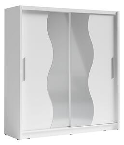 Dressing BIRGAMO TYP 1, alb, DTD laminat, cu 2 usi, 205x63x215 cm