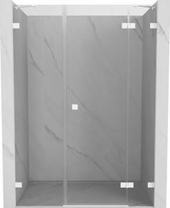 Ușă de duș Mexen Lunar, cu balamale pe dreapta, 120 cm, sticlă transparentă de 8 mm, profil alb, 834S-120-050-20-00-P