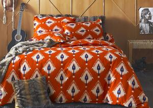 Lenjerie de pat din microfibra Culoare portocaliu, LUIGI Dimensiune lenjerie de pat: 80 x 80 cm | 135 x 200 cm