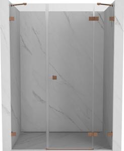 Mexen Lunar, ușă de duș cu balamale pe dreapta 120 cm, sticlă transparentă de 8 mm, profil mat cupru, 834S-120-050-65-00-P