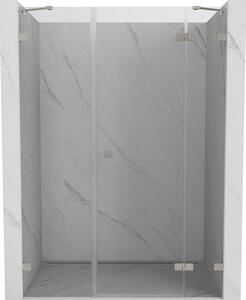 Ușă de duș Mexen Lunar, cu balamale pe dreapta, 120 cm, sticlă transparentă de 8 mm, profil din oțel, 834S-120-050-97-00-P