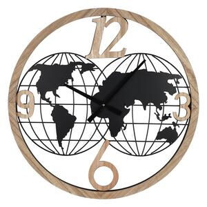Ceas de perete Woglo Pako World Negru 60x3x60 cm