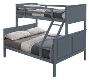 Pat supraetajat NEVIL 90x200/140x200, gri antracit, cu somiera