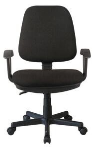 Scaun birou COLBY NEW, negru, stofa/plastic, 60x52x90/100 cm