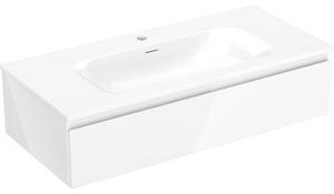 Mexen Orio, mobilier baie 100 cm cu lavoar Vela, 1 sertar, alb lucios, 91A10-10023-1-BF00-W23M00