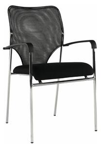 Scaun conferinta UMUT, negru/crom, plasa/metal, 54x56x82 cm