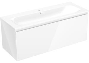 Mexen Orio, mobilier de baie 120 cm cu lavoar Vela, 1 sertar, alb lucios, 91A10-12047-1-BF00-W23M00
