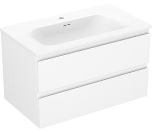 Mexen Orio, mobilier baie 80 cm cu lavoar Vela, 2 sertare, alb mat, 91A10-08047-2-BFF01-W23M01