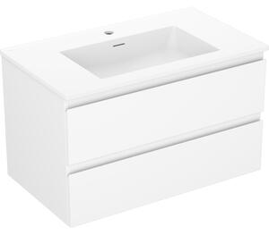 Mexen Orio, mobilier de baie 80 cm cu lavoar Otis, 2 sertare, alb mat, 91A10-08047-2-BFF01-W18M01