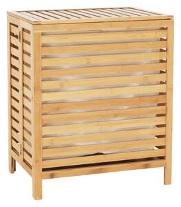 Cos de rufe MENORK, stejar, bambus/material textil, 50x35x60 cm