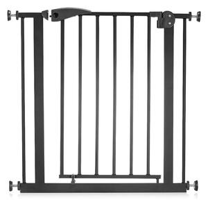 Poarta de siguranta cu grilaj pentru copii sau caini Baby Negru 80x74x5 cm