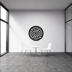 DUBLEZ | Tablou circular din lemn - Labirint
