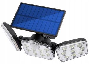 Proiector solar LED, senzor miscare PIR, raza 4-6 m, timp de lucru 8 ore, IP65, 10W, 480 lm, lumina 6500K