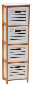 Comoda TALAS, alb/stejar natural, 32x30x109 cm