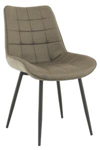 Scaun SARIN, gri maroniu taupe/negru, catifea/metal, 54x64x82 cm