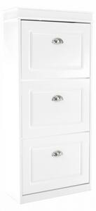 Pantofar SEBER TYP 2, alb, PAL, 54x24x117 cm