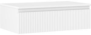 Mexen Rivel, mobilier de baie 80 cm cu blat, 1 sertar, canelat, alb mat, 91A20-08023-1-BFC01
