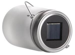 Lampa solara tip borcan pentru gradina sau terasa, 30 lm, IP44, 13 cm