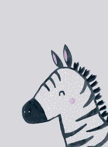 Ilustrație Inky zebra, Laura Irwin