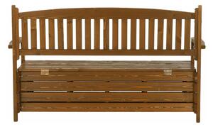 Banca gradina AMULA, stejar inchis, lemn, 150x58x88 cm