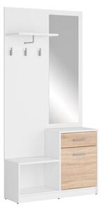 Z0ND0 Set mobilier hol Nepo Plus 16 (alb + stejar sonoma) . 1098336