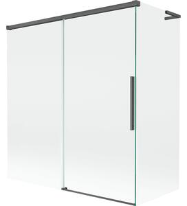 Mexen Rox, paravan de baie glisant cu 2 aripi, L, 150 + 70 x 150 cm, sticlă transparentă de 8 mm, profil grafit periat, 8C9L-150-070-66-00