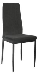 Scaun ENRA, gri inchis/negru, textil/metal, 41x46x98 cm
