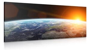 Tablou vedere la planetă din univers