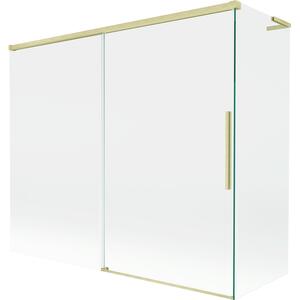 Mexen Rox, paravan de baie culisant L cu 2 aripi 180 + 90 x 150 cm, sticlă transparentă de 8 mm, profil auriu mat, 8C9L-180-090-55-00