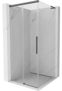 Cabină de duș glisantă Mexen Rox, L 120 x 120 cm, sticlă transparentă de 8 mm, profil grafit periat, 8C2L-120-120-66-00