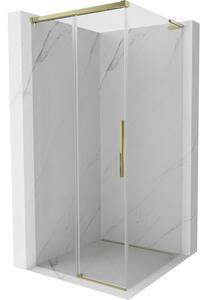 Cabină de duș glisantă Mexen Rox, L 120 x 120 cm, sticlă transparentă de 8 mm, profil auriu lucios, 8C2L-120-120-50-00