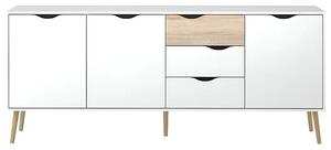 Comoda OSLO 75454, stejar sonoma/alb, DTD laminat, 196x39x82 cm