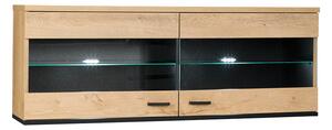 Vitrina SIRAN TYP 9, stejar lefkas, DTD laminat, 121x30x45 cm