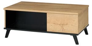 Masuta de cafea SIRAN TYP 8, stejar deschis/negru, DTD laminat/plastic