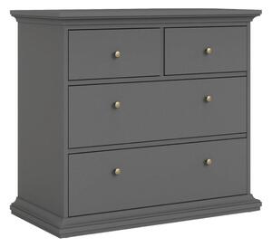 Comoda PARIS, gri, PAL laminat/metal, 96x49x87 cm